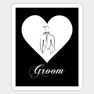 Groom and Bride. Bridal Shower. Wedding Party Magnet